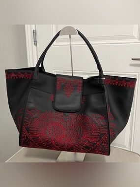 Desigual Women’s Embroidered Beating Heart Tote Bag